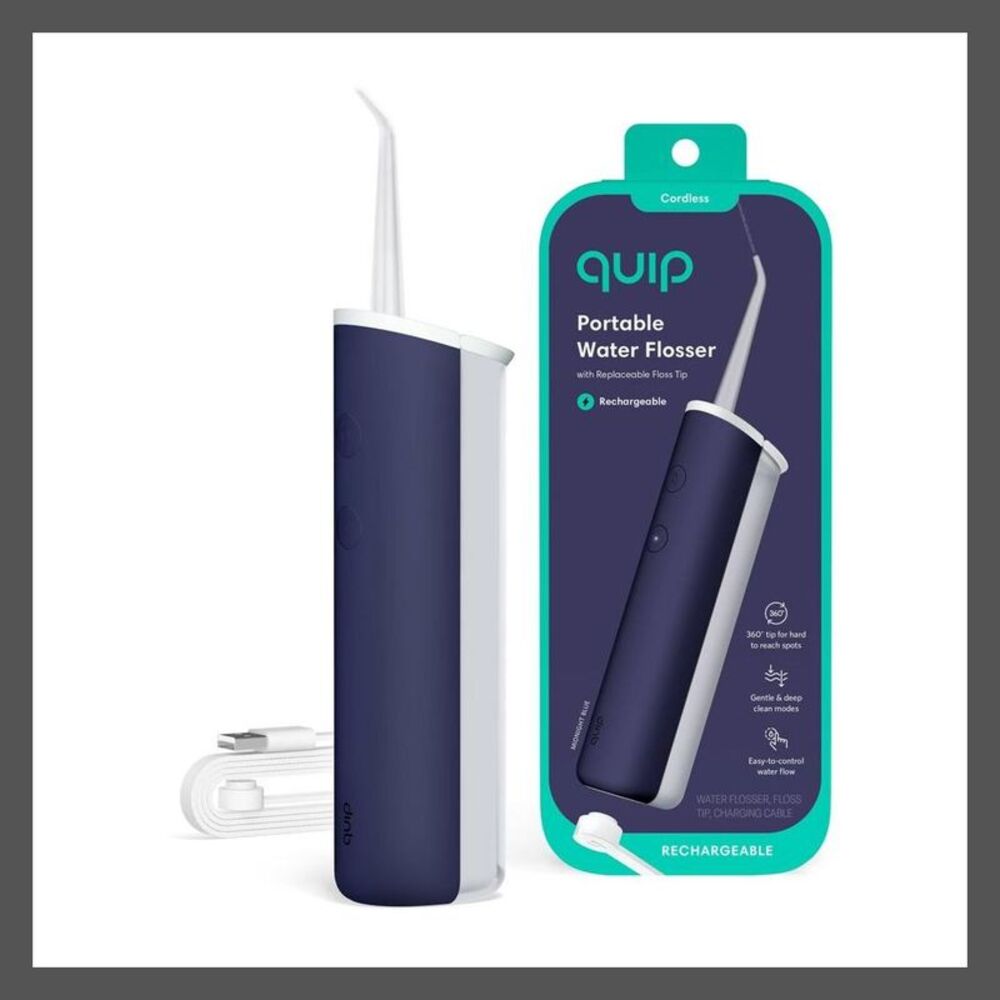 quip -  Rechargeable Cordless Plastic Water Flosser w Blue